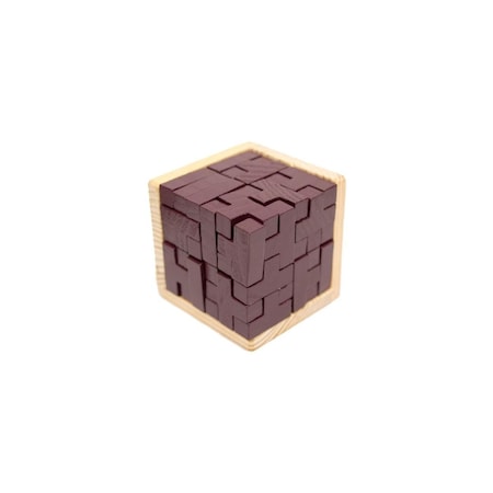 Zunammy Wooden Brain Teasser Puzzle, Brown FS1018BR